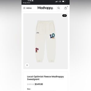 Madhappy local optimist fleece sweatpants